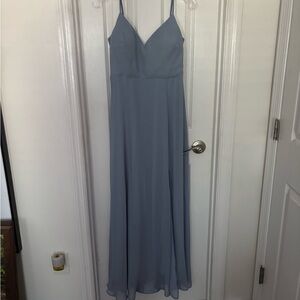 Birdy Grey bridesmaid Devin dress in Dusty Blue